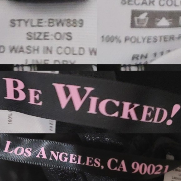 O/S Be Wicked! Micro Mini tutu petticoat skirt tulle Ruffle Black - Picture 9 of 11